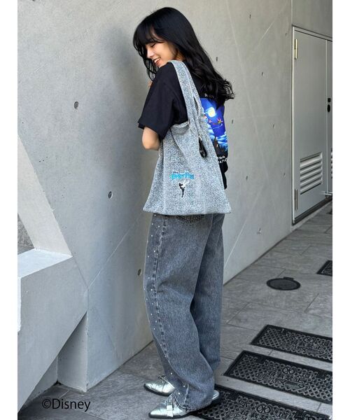 MURUA（ムルーア）の「【ディズニーコレクション】ピーター・パン ティンカー・ベル/デザインラメバッグ（トートバッグ・レディース・ブラウン/シルバー・FREE）」の9枚目の写真