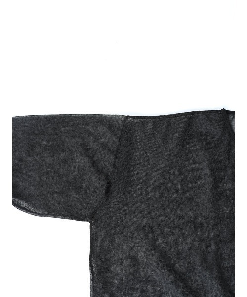 :ETHROF(イーサオブ)の「SHEER KNIT CARDIGAN(カーディガン/ボレロ・レディース・グレー/ブラック・MEDIUM)」の15枚目の写真