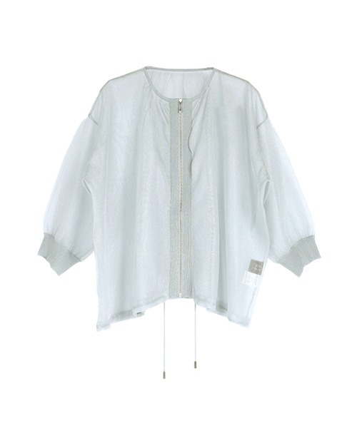 :ETHROF(イーサオブ)の「SHEER KNIT CARDIGAN(カーディガン/ボレロ・レディース・グレー/ブラック・MEDIUM)」の21枚目の写真