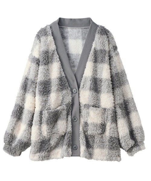 セール】【もこもこ温活】モールニット風カーデ（ルームウェア