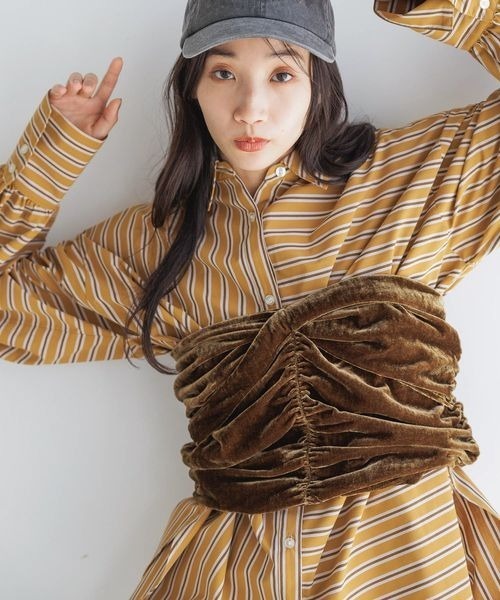 LOWRYS FARM（ローリーズファーム）の「２ＷＡＹストライプシャツＬＳ　116624（シャツ/ブラウス・レディース・イエロー/ブラック/ブルー・FREE）」の14枚目の写真