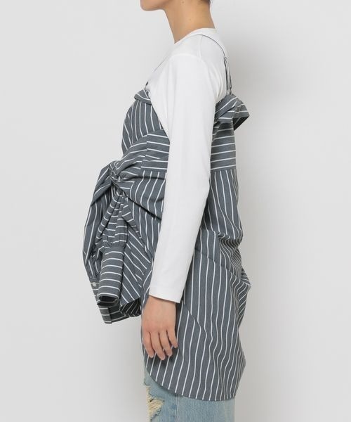 セール】2WAYストライプシャツLS 116624（シャツ/ブラウス