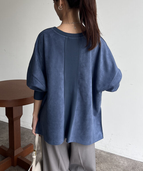 tシャツ BACKリブラインスエードプルオーバー レディース BACKリブラインスエードプルオーバー（Tシャツ/カットソー