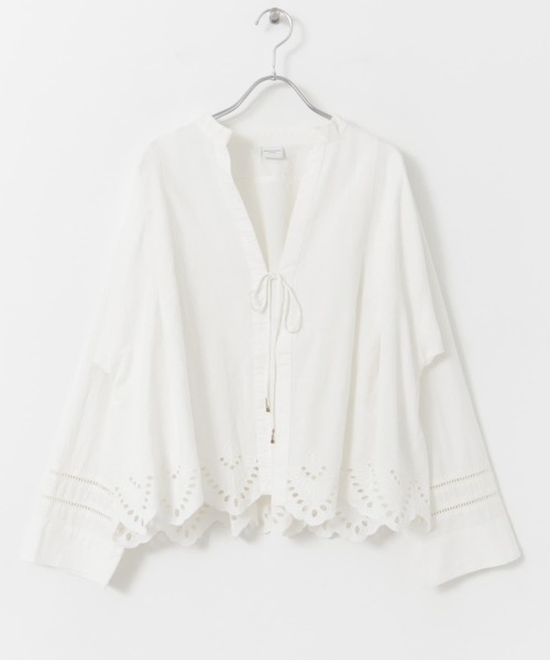 URBAN RESEARCH DOORS(アーバンリサーチドアーズ)の「レース刺繍Vネックカーディガン(カーディガン/ボレロ・レディース・オフホワイト/カーキ/ブラック・MEDIUM)」の21枚目の写真