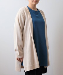 【LL~6L 大きいサイズ】【WEB/一部店舗限定】ニットロングカーディガン