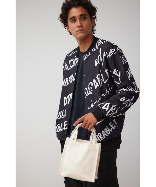 AZUL by moussy（アズールバイマウジー）の「キャンバスロゴテープミニバッグ（トートバッグ・メンズ・オフホワイト/グレー/ブラック・FREE）」の4枚目の写真