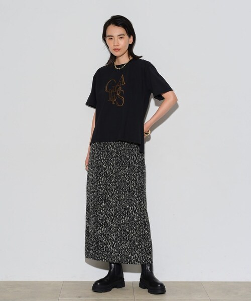 GALLEST（ギャレスト）の「変形ドットナロースカート（スカート・レディース・ホワイト系7/ブラック系4・38/36）」の4枚目の写真