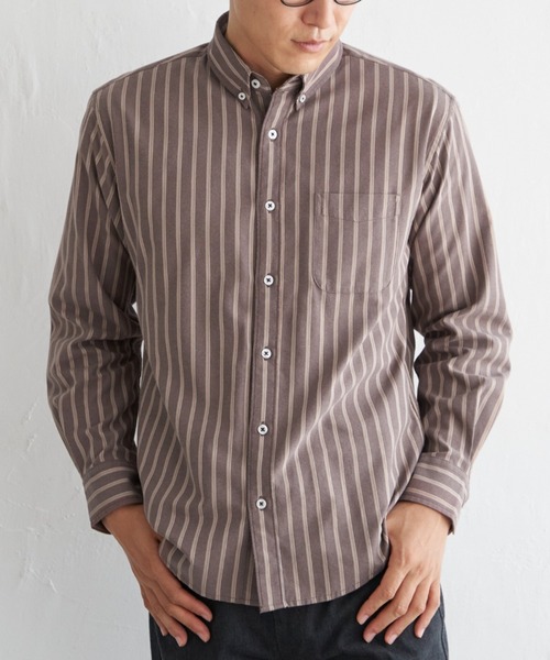 ikka（イッカ）の「【吸水速乾】イージーケアオックスボタンダウンシャツ（シャツ/ブラウス・メンズ・ホワイト/チャコールグレー/グリーン/ネイビー/ベージュ/ブラウン・S/M/L/XL）」の4枚目の写真