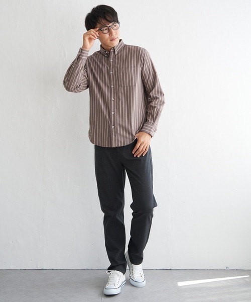 ikka（イッカ）の「【吸水速乾】イージーケアオックスボタンダウンシャツ（シャツ/ブラウス・メンズ・ホワイト/チャコールグレー/グリーン/ネイビー/ベージュ/ブラウン・S/M/L/XL）」の13枚目の写真