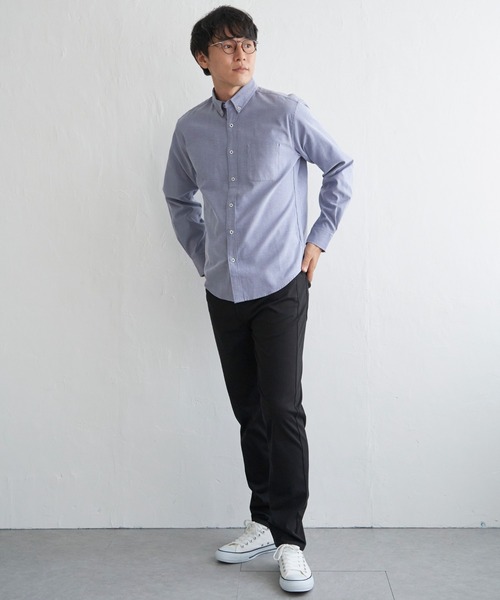 ikka（イッカ）の「【吸水速乾】イージーケアオックスボタンダウンシャツ（シャツ/ブラウス・メンズ・ホワイト/チャコールグレー/グリーン/ネイビー/ベージュ/ブラウン・S/M/L/XL）」の19枚目の写真