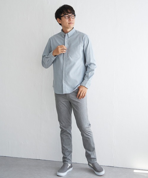 ikka（イッカ）の「【吸水速乾】イージーケアオックスボタンダウンシャツ（シャツ/ブラウス・メンズ・ホワイト/チャコールグレー/グリーン/ネイビー/ベージュ/ブラウン・S/M/L/XL）」の16枚目の写真