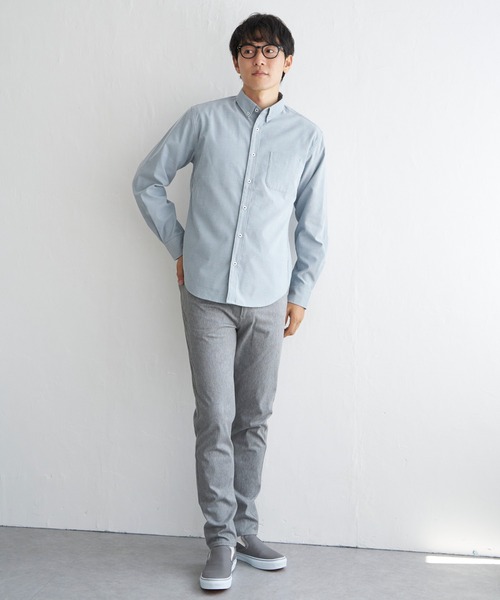 ikka（イッカ）の「【吸水速乾】イージーケアオックスボタンダウンシャツ（シャツ/ブラウス・メンズ・ホワイト/チャコールグレー/グリーン/ネイビー/ベージュ/ブラウン・S/M/L/XL）」の17枚目の写真