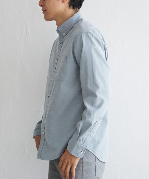 ikka（イッカ）の「【吸水速乾】イージーケアオックスボタンダウンシャツ（シャツ/ブラウス・メンズ・ホワイト/チャコールグレー/グリーン/ネイビー/ベージュ/ブラウン・S/M/L/XL）」の21枚目の写真