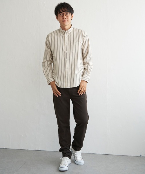 ikka（イッカ）の「【吸水速乾】イージーケアオックスボタンダウンシャツ（シャツ/ブラウス・メンズ・ホワイト/チャコールグレー/グリーン/ネイビー/ベージュ/ブラウン・S/M/L/XL）」の14枚目の写真