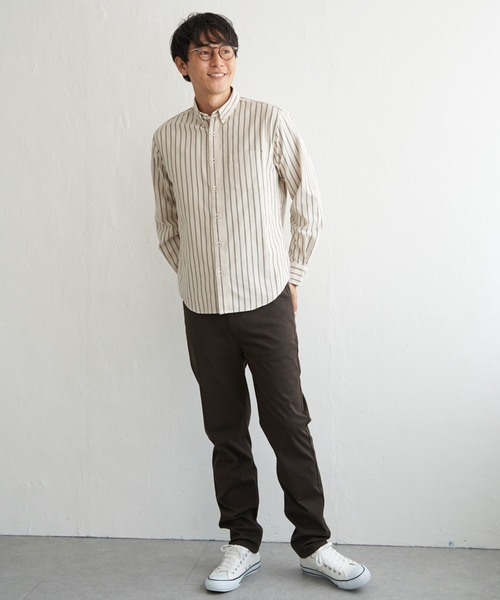 ikka（イッカ）の「【吸水速乾】イージーケアオックスボタンダウンシャツ（シャツ/ブラウス・メンズ・ホワイト/チャコールグレー/グリーン/ネイビー/ベージュ/ブラウン・S/M/L/XL）」の15枚目の写真