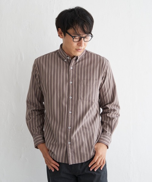 ikka（イッカ）の「【吸水速乾】イージーケアオックスボタンダウンシャツ（シャツ/ブラウス・メンズ・ホワイト/チャコールグレー/グリーン/ネイビー/ベージュ/ブラウン・S/M/L/XL）」の8枚目の写真