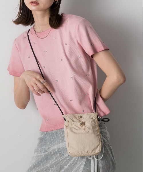 ad thie(アドティエ)の「ドロストデザイン コンパクト ショルダーバッグ(ショルダーバッグ・レディース・カーキ/ブラック/オフホワイト・FREE)」の7枚目の写真