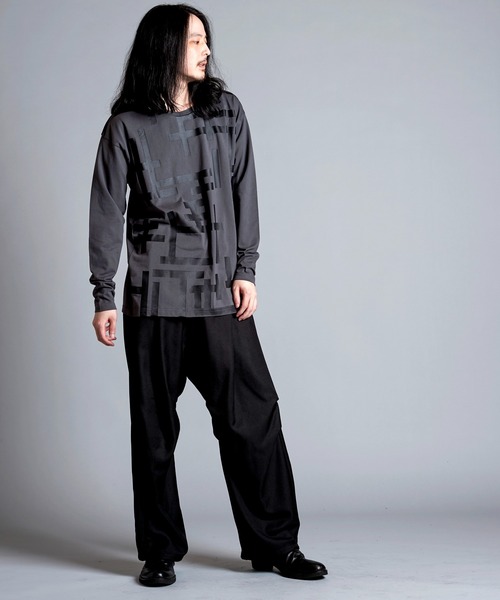 セール】ジオメトリックプリントBIG-PO（Tシャツ/カットソー）｜NO ID