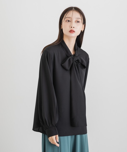 KATHARINE ROSS(キャサリンロス)の「【KATHARINE ROSS】ボウタイブラウス(シャツ/ブラウス・レディース・ブラック/ライトグレー・MEDIUM)」の11枚目の写真