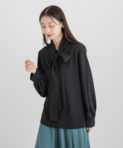 KATHARINE ROSS(キャサリンロス)の「【KATHARINE ROSS】ボウタイブラウス(シャツ/ブラウス・レディース・ブラック/ライトグレー・MEDIUM)」の12枚目の写真