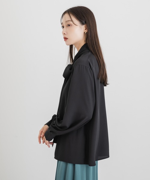 KATHARINE ROSS(キャサリンロス)の「【KATHARINE ROSS】ボウタイブラウス(シャツ/ブラウス・レディース・ブラック/ライトグレー・MEDIUM)」の13枚目の写真