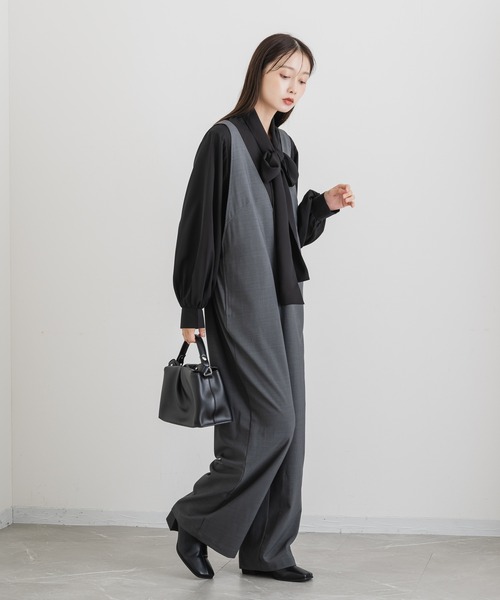 KATHARINE ROSS(キャサリンロス)の「【KATHARINE ROSS】ボウタイブラウス(シャツ/ブラウス・レディース・ブラック/ライトグレー・MEDIUM)」の5枚目の写真