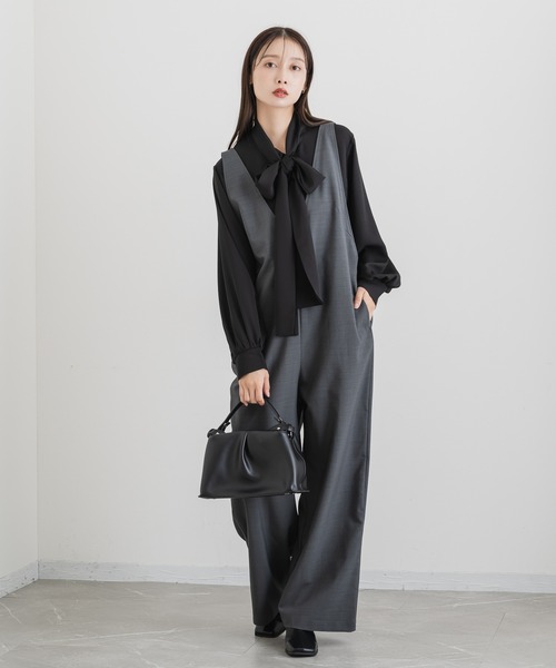 KATHARINE ROSS(キャサリンロス)の「【KATHARINE ROSS】ボウタイブラウス(シャツ/ブラウス・レディース・ブラック/ライトグレー・MEDIUM)」の6枚目の写真