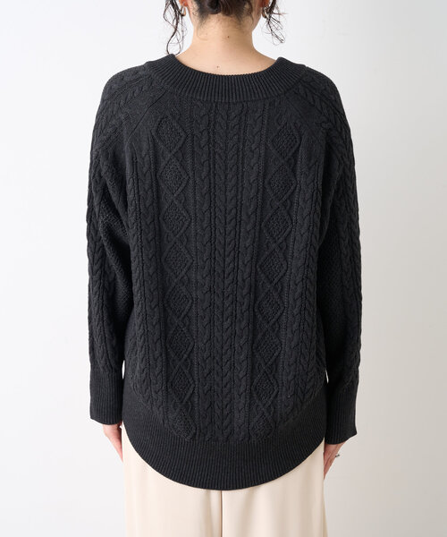 Jena espace merveilleux(ジェナ エスパスメルヴェイユ)の「裏毛ニットドッキングプルオーバー(Tシャツ/カットソー・レディース・ブラック/グレー/アイボリー・FREE)」の11枚目の写真