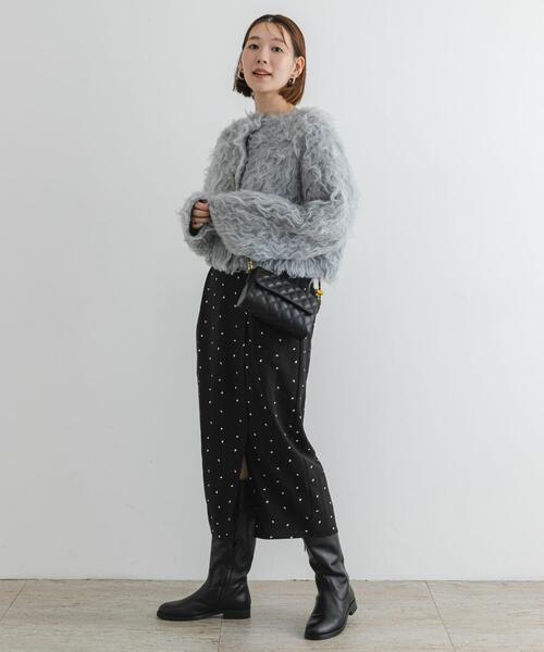 F by ROSSO（エフバイロッソ）の「F by ROSSO　シープドッグシャギー2WAYニット（カーディガン/ボレロ・レディース・ベージュ系その他/グレー・FREE）」の11枚目の写真