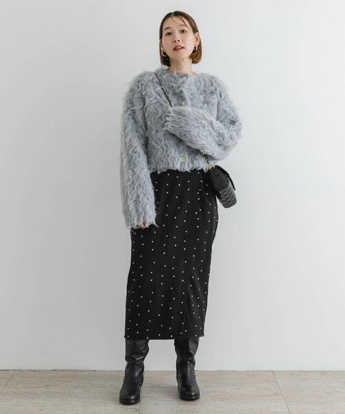 F by ROSSO（エフバイロッソ）の「F by ROSSO　シープドッグシャギー2WAYニット（カーディガン/ボレロ・レディース・ベージュ系その他/グレー・FREE）」の12枚目の写真