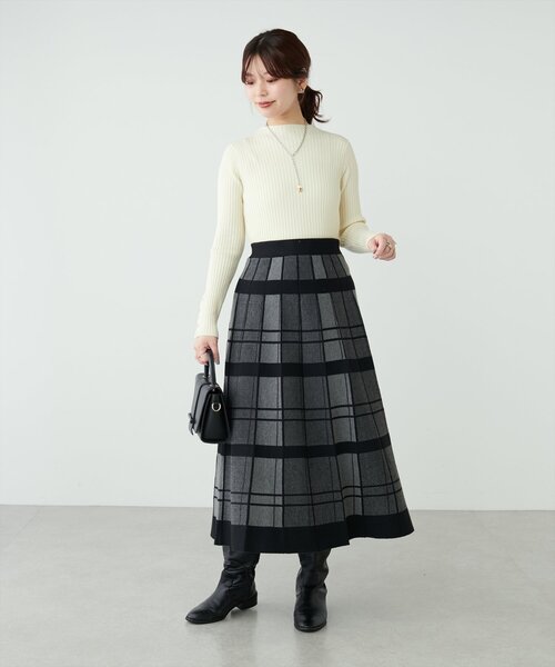 【目立った汚れなし】チェックプリーツスカート チェックタックプリーツスカート※一部店舗のみ入荷