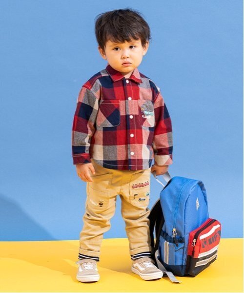 kladskap（クレードスコープ）の「電車裾折り返しロング丈ストレートパンツ（その他パンツ・キッズ・ベージュ/ネイビー/レッド・90cm/100cm/110cm/120cm/130cm/80ｃｍ）」の16枚目の写真