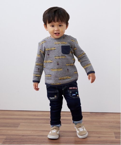 kladskap（クレードスコープ）の「電車裾折り返しロング丈ストレートパンツ（その他パンツ・キッズ・ベージュ/ネイビー/レッド・90cm/100cm/110cm/120cm/130cm/80ｃｍ）」の22枚目の写真