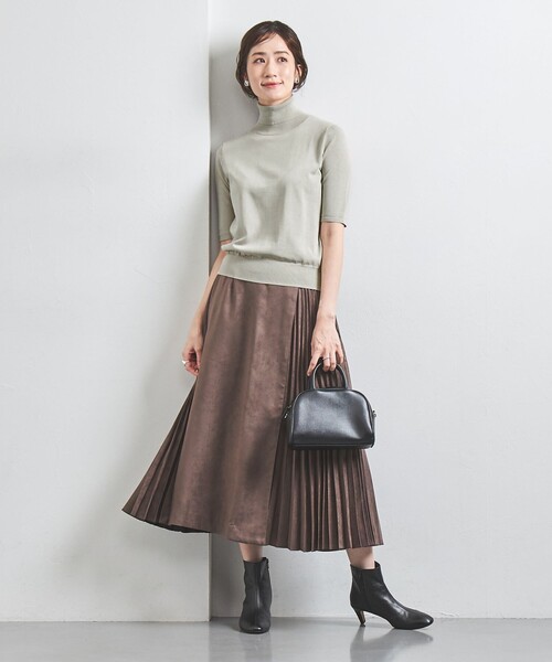 UNITED ARROWS（ユナイテッドアローズ）の「C/SI 18G タートルニット 5SL（ニット/セーター・レディース・ライトグレー/ブラウン/ネイビー・FREE）」の8枚目の写真