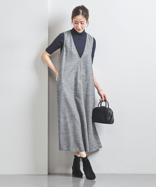 UNITED ARROWS（ユナイテッドアローズ）の「C/SI 18G タートルニット 5SL（ニット/セーター・レディース・ライトグレー/ブラウン/ネイビー・FREE）」の10枚目の写真