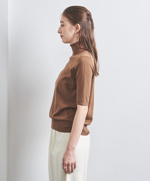 UNITED ARROWS（ユナイテッドアローズ）の「C/SI 18G タートルニット 5SL（ニット/セーター・レディース・ライトグレー/ブラウン/ネイビー・FREE）」の13枚目の写真