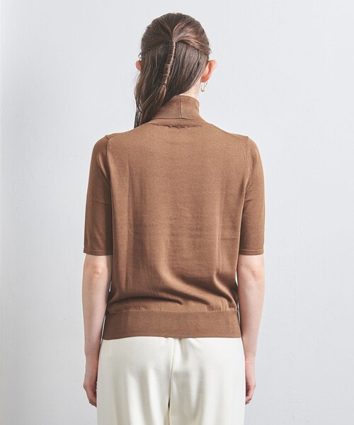 UNITED ARROWS（ユナイテッドアローズ）の「C/SI 18G タートルニット 5SL（ニット/セーター・レディース・ライトグレー/ブラウン/ネイビー・FREE）」の14枚目の写真