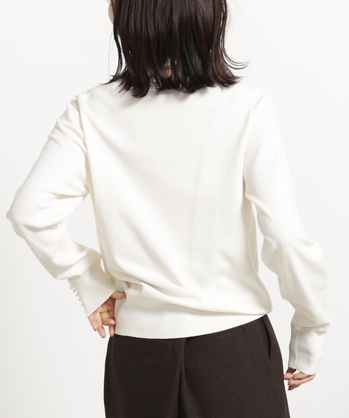 FOUND GOOD(ファウンドグッド)の「コンフォートパールニットPO(ニット/セーター・レディース・ブラック/ホワイト系5/ブルー系2/レッド系8・L/M/S)」の6枚目の写真