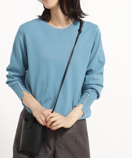 FOUND GOOD(ファウンドグッド)の「コンフォートパールニットPO(ニット/セーター・レディース・ブラック/ホワイト系5/ブルー系2/レッド系8・L/M/S)」の16枚目の写真