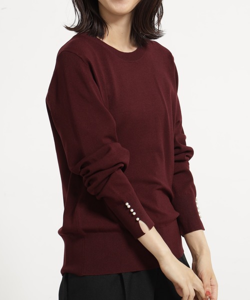 FOUND GOOD(ファウンドグッド)の「コンフォートパールニットPO(ニット/セーター・レディース・ブラック/ホワイト系5/ブルー系2/レッド系8・L/M/S)」の20枚目の写真