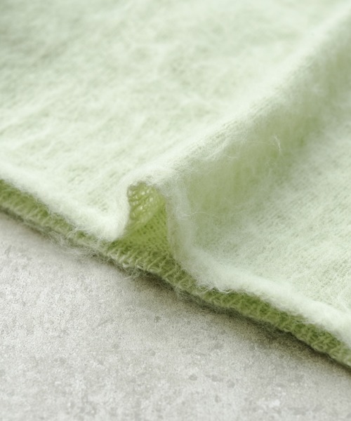 reca（レカ）の「ラクーン風ニットカーディガン（カーディガン/ボレロ・レディース・アイボリー/グリーン系その他/バーガンディー・FREE）」の18枚目の写真