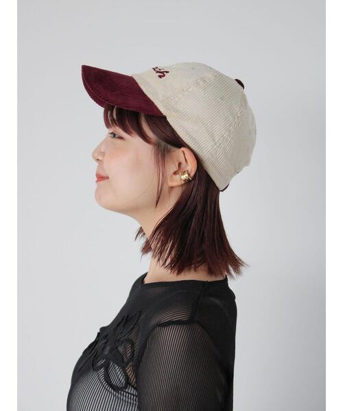ehka sopo（エヘカソポ）の「配色コーデュロイキャップ（ハット・レディース・グレー/キナリ/ベージュ・F）」の11枚目の写真