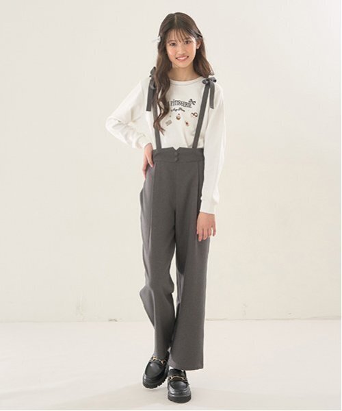 【セール】リボンつりつきロングパンツ（その他パンツ）｜mezzo piano Junior（メゾピアノジュニア）
