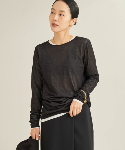 Plage CO/NY Sheer ロンT  新品未使用 plage（プラージュ） tシャツ 「追加」CO NY Sheer ロンT レディース
