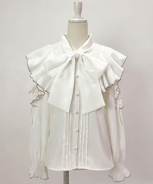 DOLCE&GABBANA レース柄リボンショルダーフリルトップス ショルダーフリルトップ / GRACE CONTINENTAL | GRACE
