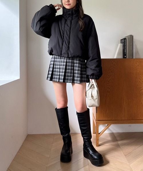 one after another NICE CLAUP（ワンアフターアナザーナイスクラップ）の「リボンフェイクダウンジャケット（ダウンジャケット/コート・レディース・ブラック系その他/グレー/アイボリー/ブラック・FREE）」の11枚目の写真