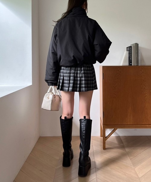 one after another NICE CLAUP（ワンアフターアナザーナイスクラップ）の「リボンフェイクダウンジャケット（ダウンジャケット/コート・レディース・ブラック系その他/グレー/アイボリー/ブラック・FREE）」の12枚目の写真