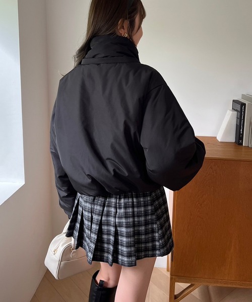 one after another NICE CLAUP（ワンアフターアナザーナイスクラップ）の「リボンフェイクダウンジャケット（ダウンジャケット/コート・レディース・ブラック系その他/グレー/アイボリー/ブラック・FREE）」の13枚目の写真