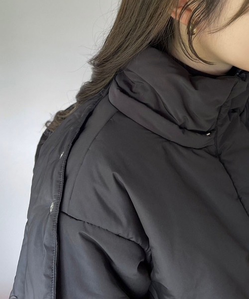 one after another NICE CLAUP（ワンアフターアナザーナイスクラップ）の「リボンフェイクダウンジャケット（ダウンジャケット/コート・レディース・ブラック系その他/グレー/アイボリー/ブラック・FREE）」の18枚目の写真