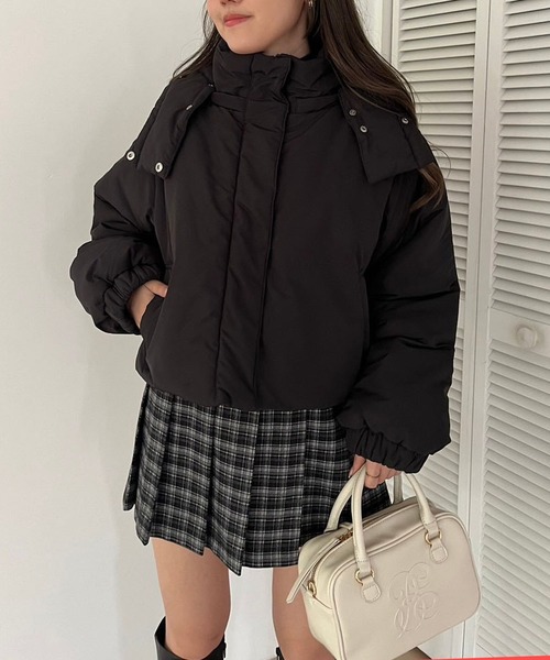 one after another NICE CLAUP（ワンアフターアナザーナイスクラップ）の「リボンフェイクダウンジャケット（ダウンジャケット/コート・レディース・ブラック系その他/グレー/アイボリー/ブラック・FREE）」の16枚目の写真